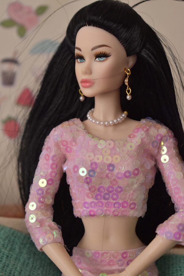 Pink dress for doll