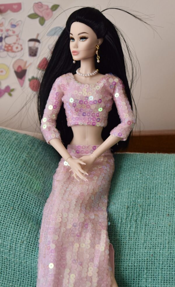 Pink dress for doll