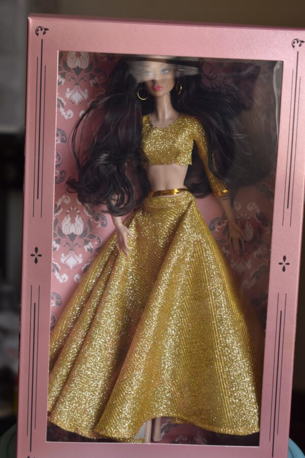 Cherry doll (gold lehenga)