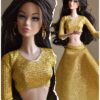 Cherry doll (gold lehenga)