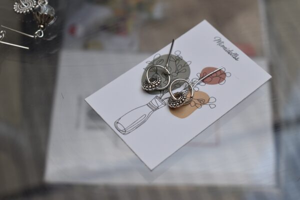 dsc_1186 Silver hoop earrings for doll (set of 2)