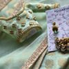 Mint green bridal lehenga for doll