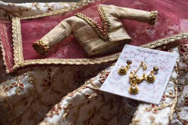 dsc_1570 Embroidered bridal lehenga for Barbie doll