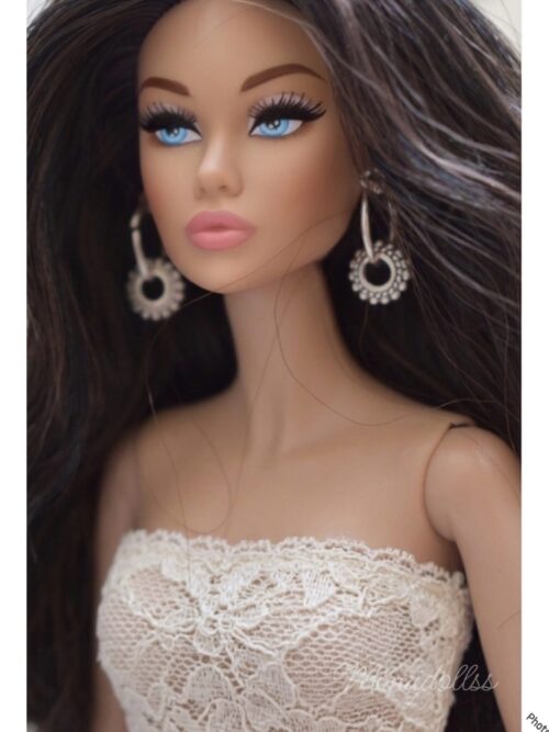 created-by-photogrid-431 Silver hoop earrings for doll (set of 2)