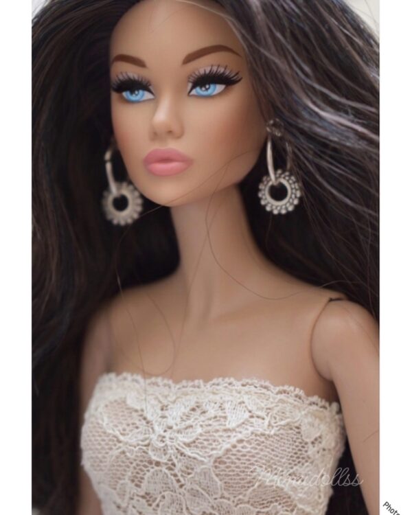 created-by-photogrid-431 Silver hoop earrings for doll (set of 2)