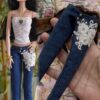 created-by-photogrid-432 Denim pants for Barbie doll