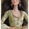 Mint green bridal lehenga for doll