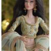 Mint green bridal lehenga for doll