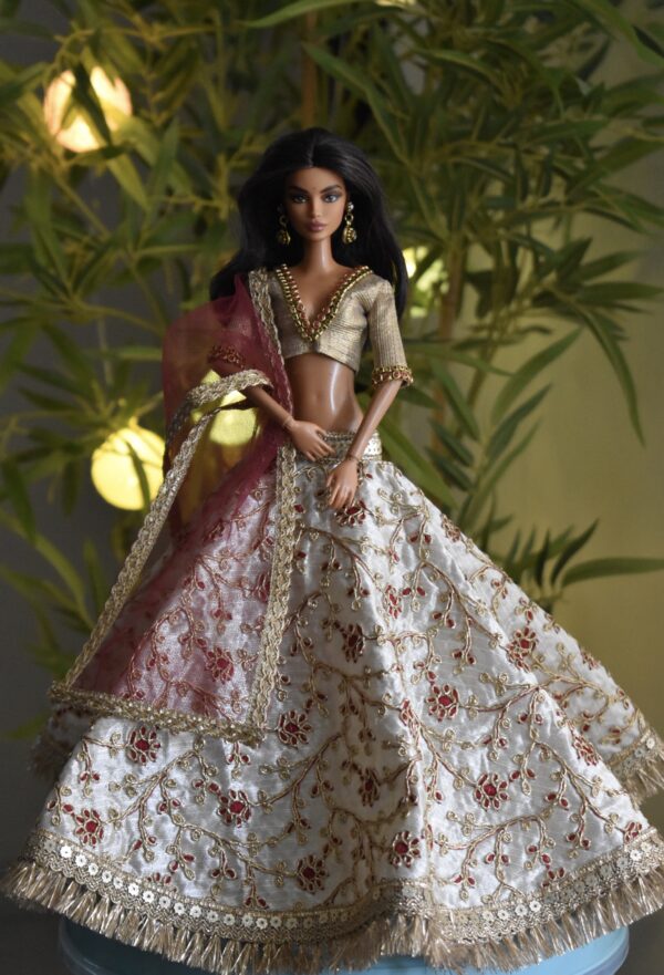 img_4813 Embroidered bridal lehenga for Barbie doll