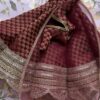 Maroon bridal lehenga for Barbie doll