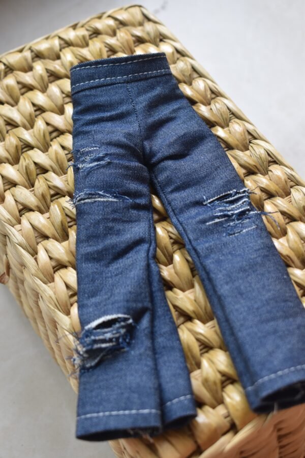 dsc_1772 Denim trousers and top set for Barbie doll