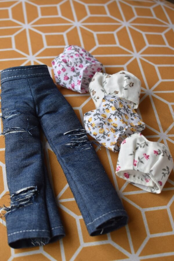 dsc_1783 Denim trousers and top set for Barbie doll