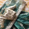 Green Bridal saree for Barbie doll