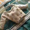 Green Bridal saree for Barbie doll