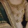Green Bridal saree for Barbie doll