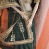 Green Bridal saree for Barbie doll