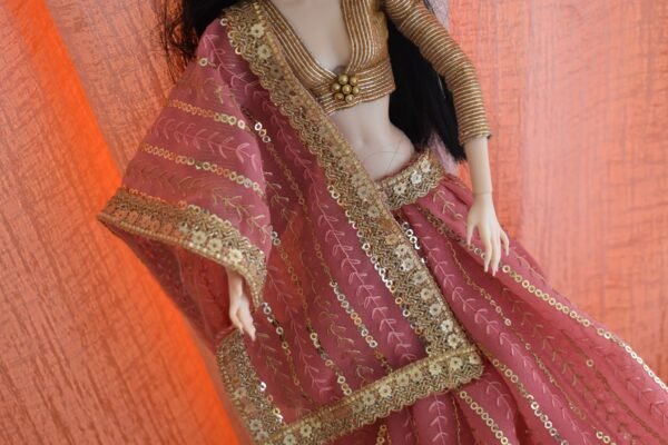 dsc_1829-2 Pink bridal saree for Barbie doll