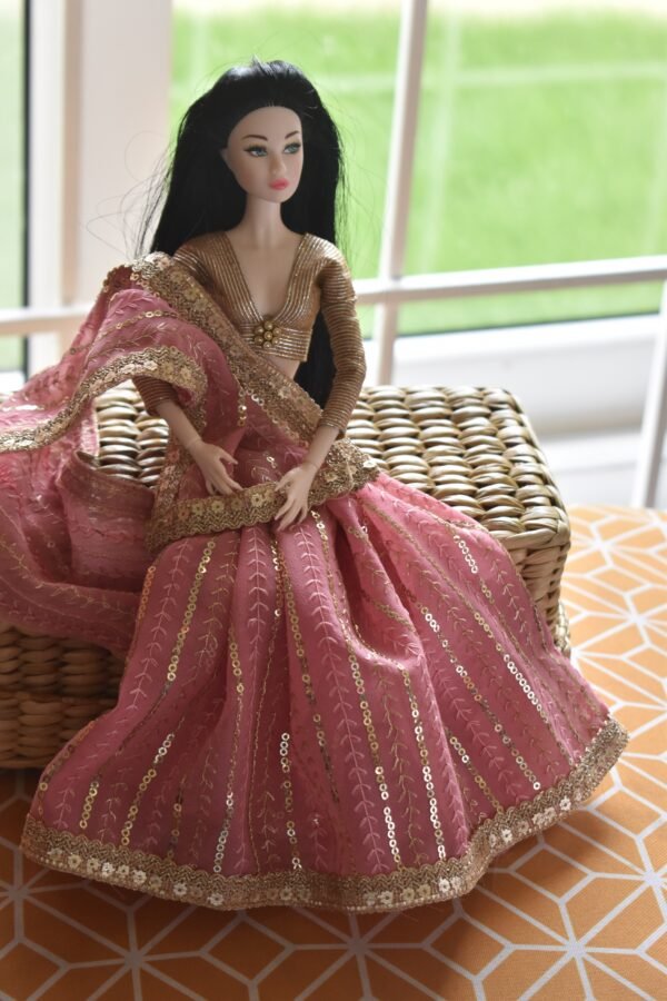 dsc_1833-2 Pink bridal saree for Barbie doll