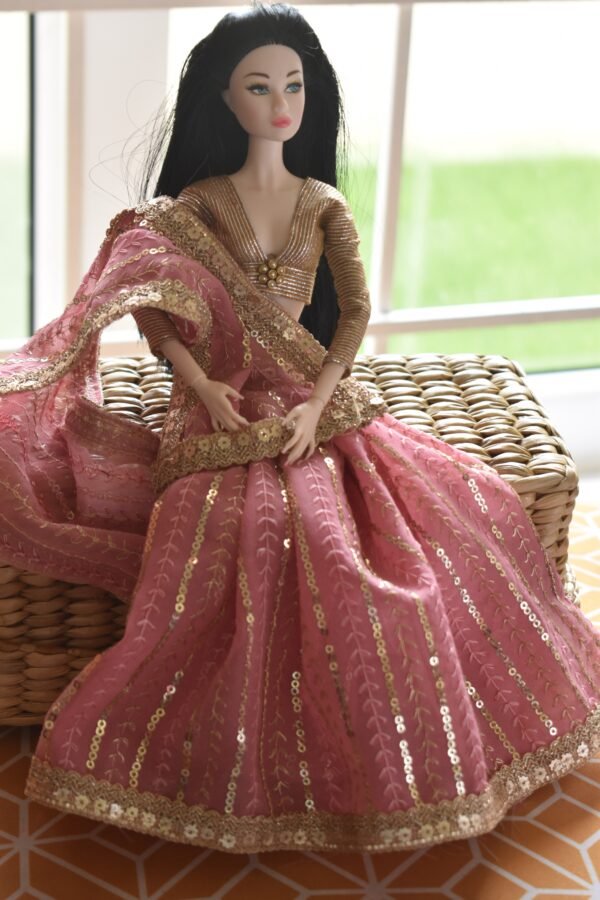 dsc_1835-2 Pink bridal saree for Barbie doll
