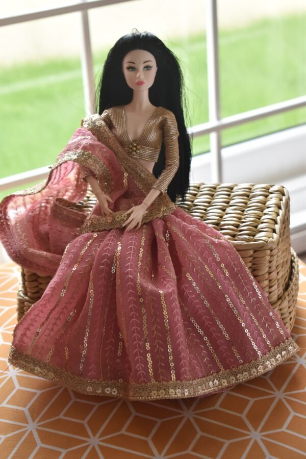dsc_1837-2 Pink bridal saree for Barbie doll