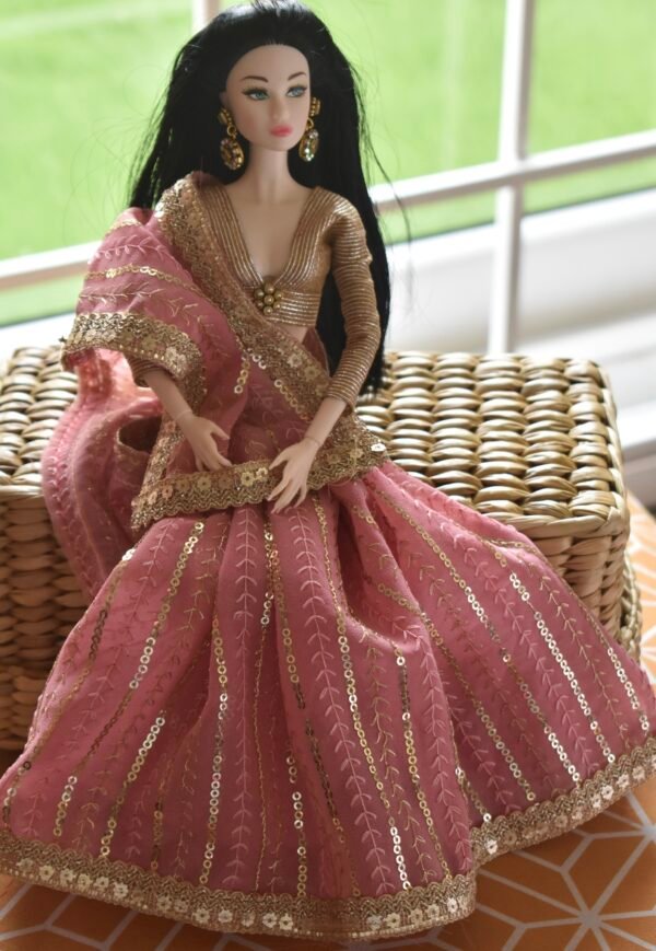 dsc_1839-2 Pink bridal saree for Barbie doll