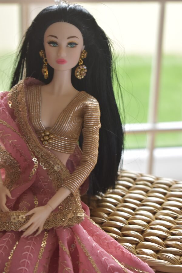 dsc_1840-2 Pink bridal saree for Barbie doll
