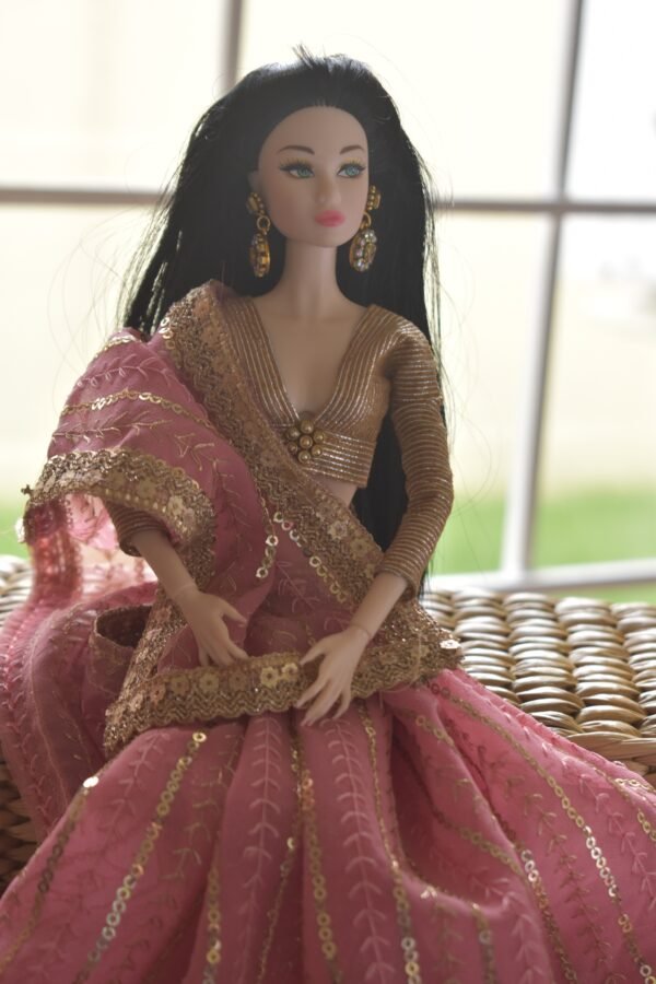 dsc_1841-2 Pink bridal saree for Barbie doll
