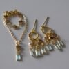 Gold and teal statement jewelry set for dolls