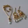 Gold and teal statement jewelry set for dolls