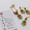 Gold and teal bridal jewelry for dolls