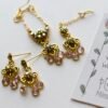 Gold and pink bridal jewelry for dolls