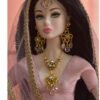 Gold and pink bridal jewelry for dolls