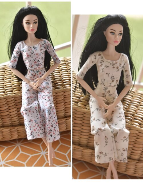 created-by-photogrid-441 Co-ord dress for Barbie doll (set of two)