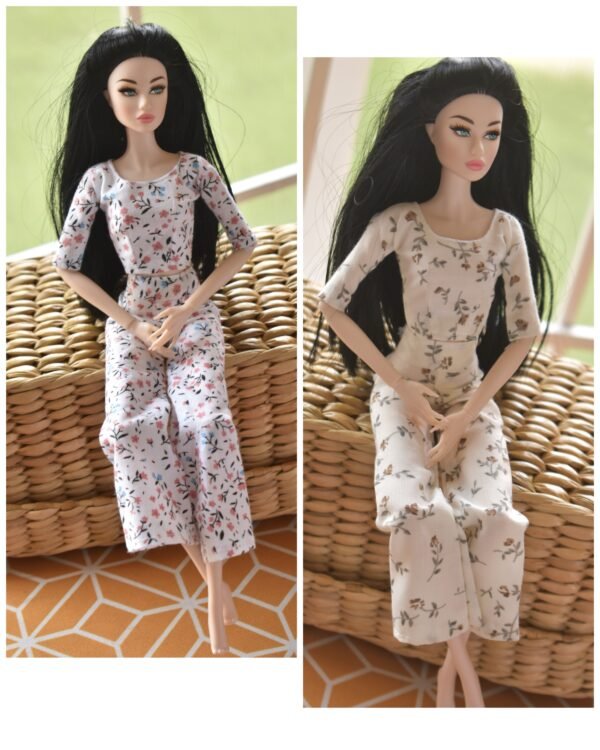 Co-ord dress for Barbie doll (set of two)
