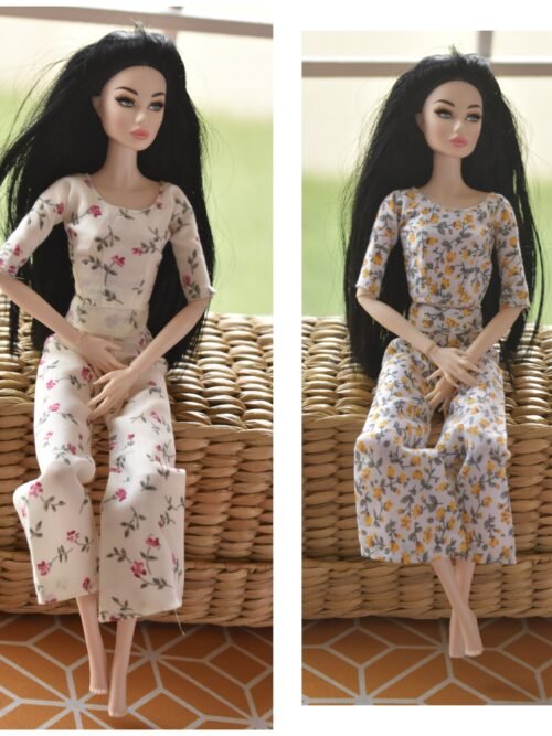 created-by-photogrid-440 Co-ord dress for Barbie doll (set of 2)