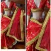created-by-photogrid-442 Red bridal saree for Barbie doll