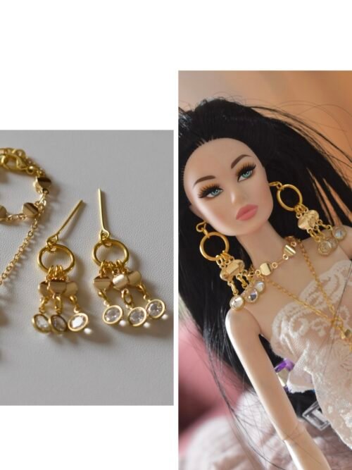 created-by-photogrid-449 White and gold statement jewelry set for doll