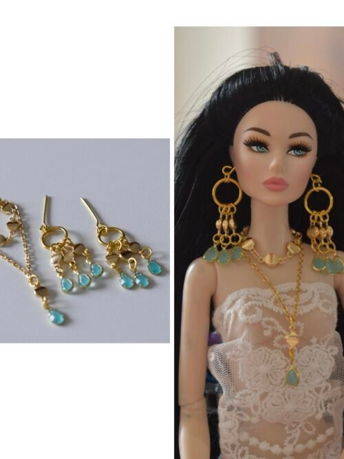 created-by-photogrid-450 Gold and teal statement jewelry set for dolls
