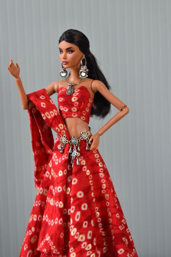 img_4585-2 Red Navratri lehenga for Barbie doll
