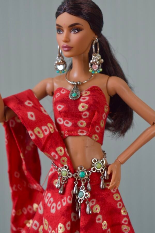 img_4586-2 Red Navratri lehenga for Barbie doll