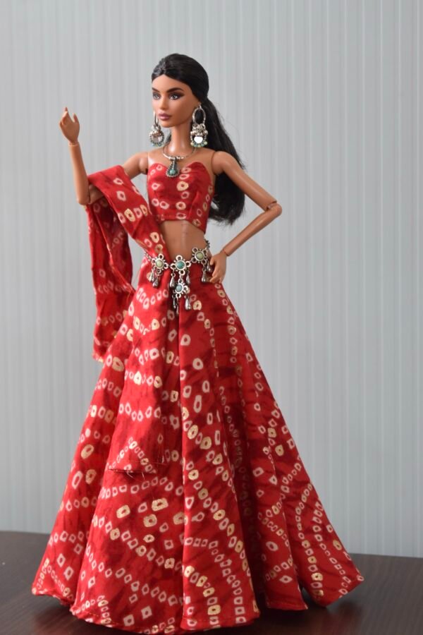 img_4587-2 Red Navratri lehenga for Barbie doll