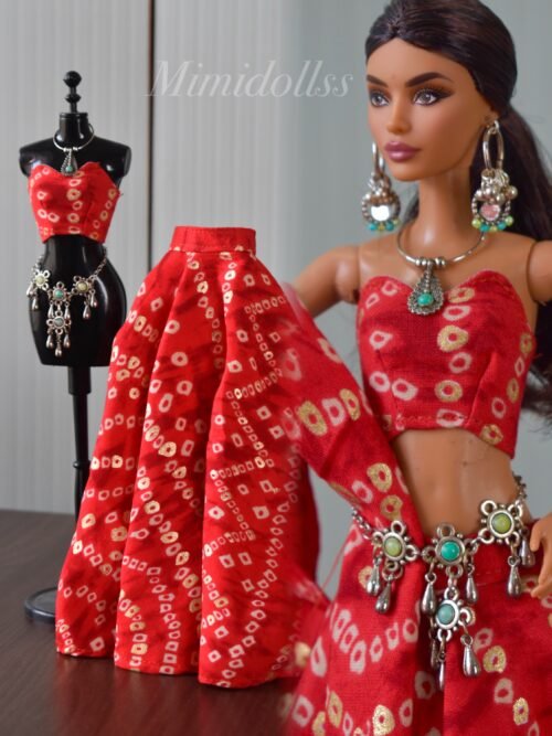 img_4591-2 Red Navratri lehenga for Barbie doll