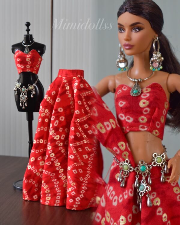 img_4591-2 Red Navratri lehenga for Barbie doll