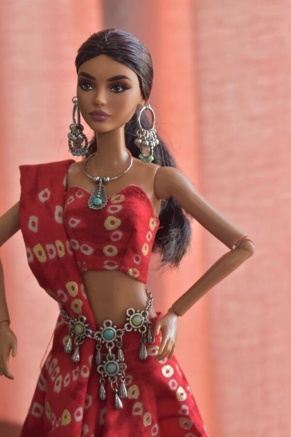 img_4594-2 Red Navratri lehenga for Barbie doll
